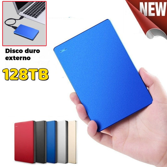 【128TB】Disco duro portátil de alta velocidad y gran capacidad de 128 TB, ampliable.