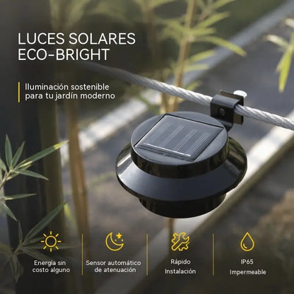 Lámpara solar LED para pared o canalón | Iluminación decorativa para exteriores