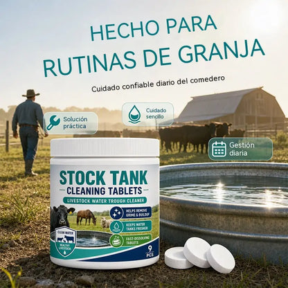Compra 1 y llévate 1 gratis🔥🐄💧Pastillas de limpieza de rápida disolución para tanques y bebederos de animales