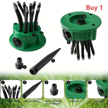 【2 juegos】🥳💞 ¡Las ventas superan las 50.000 unidades! 🌸🔄 Aspersor de riego de precisión: pulverización multidireccional de 360°, patrones de pulverización personalizables. Suave con las plantas delicadas. Ahorra agua y es eficiente. 🌱✅