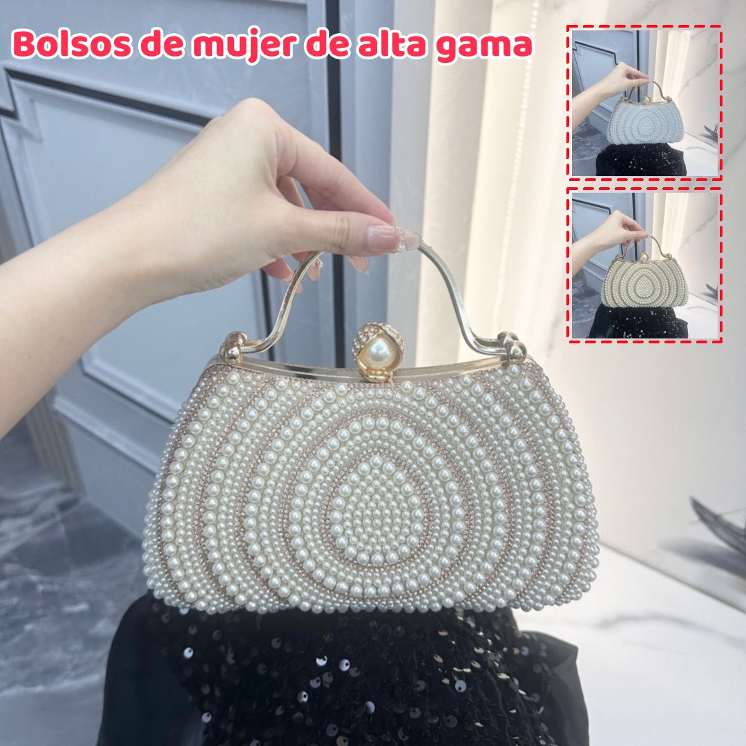 🔥【Novedad】 Nuevo bolso de mano de alta gama para mujer con bordado de perlas