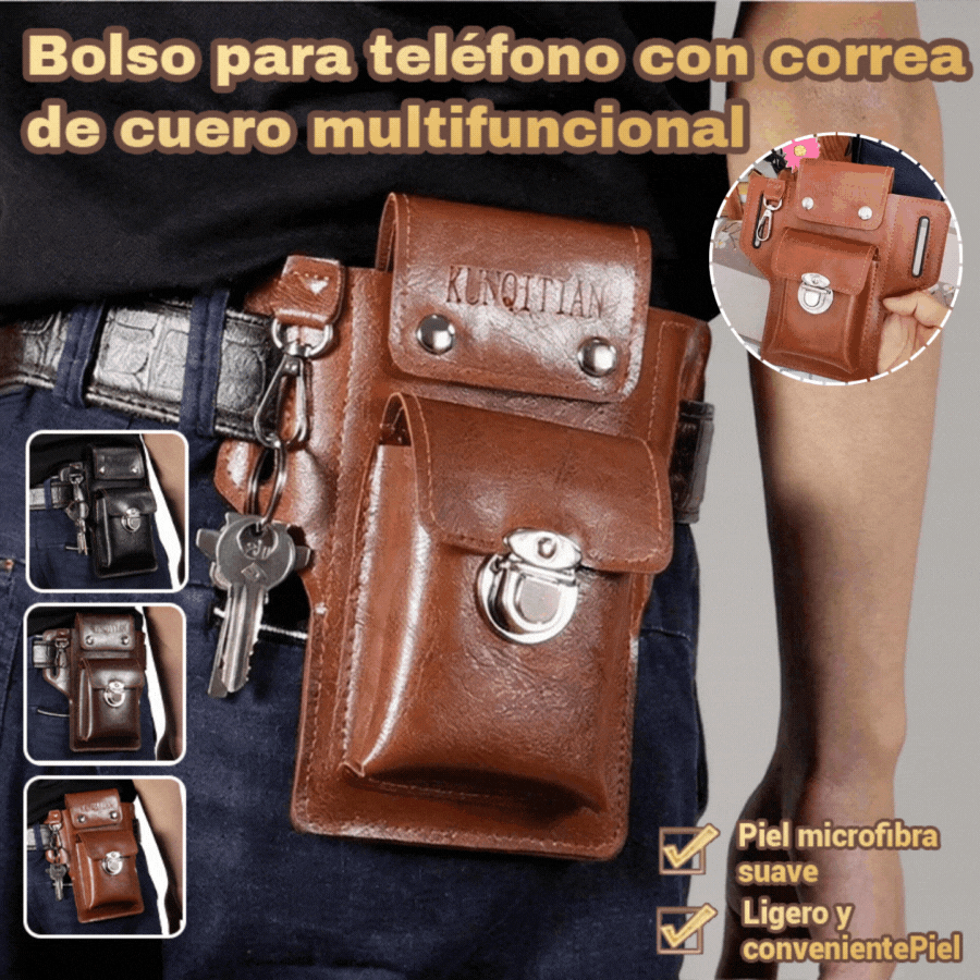 🔥Riñonera de cuero multifuncional para hombre