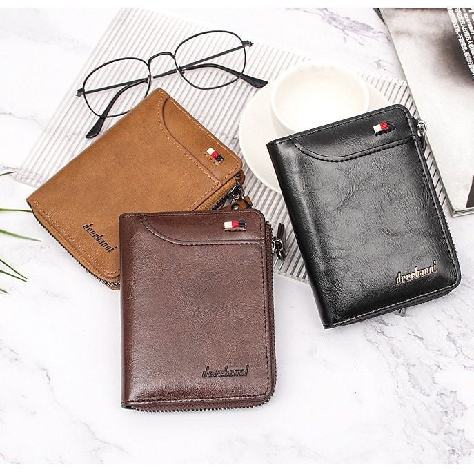 🔒 Cartera antirrobo segura para hombre | Cuero de alta calidad, múltiples ranuras para tarjetas