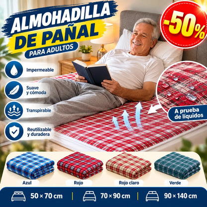 Oferta por tiempo limitado (50*70cm) Almohadilla lavable y transpirable para el cuidado de pañales para adultos