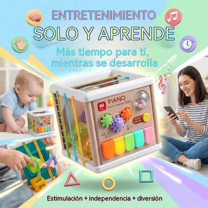 Teclado electrónico multifuncional 5 en 1, un juguete musical educativo para la primera infancia que ayuda a desarrollar la coordinación mano-ojo.