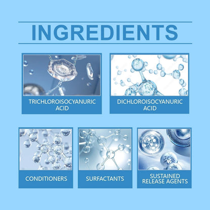 🏊‍♂️ Pastillas limpiadoras para piscinas para un agua cristalina: ¡Echa unas gotas, disuelve y sumérgete! 🌊✨