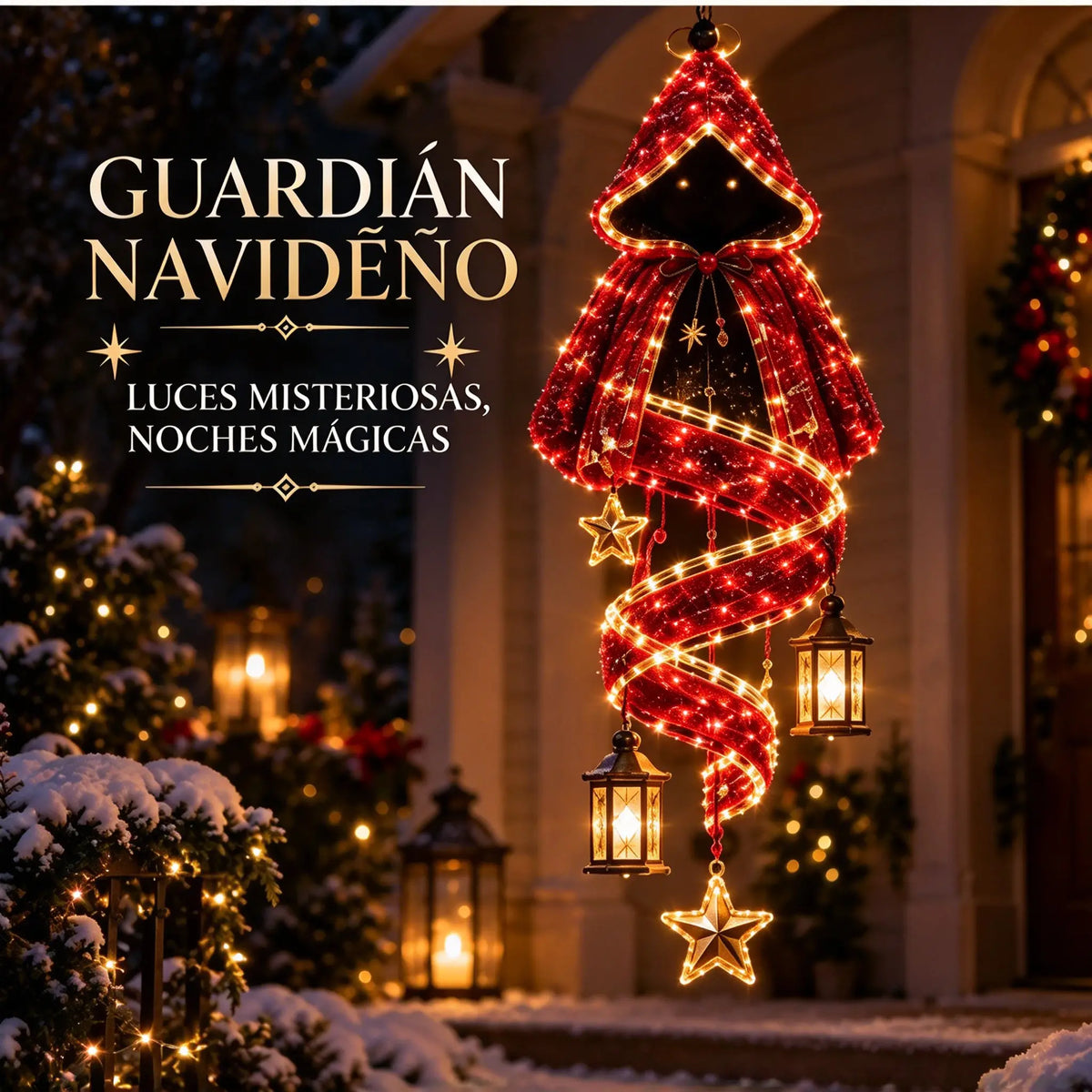 🎄 Colección de luces LED colgantes en espiral con magia navideña ✨