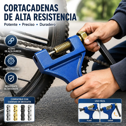 Desmontador de cadenas Herramientas para la reparación, desmontaje e instalación de cadenas Desmontador de cadenas universal para motocicletas y bicicletas