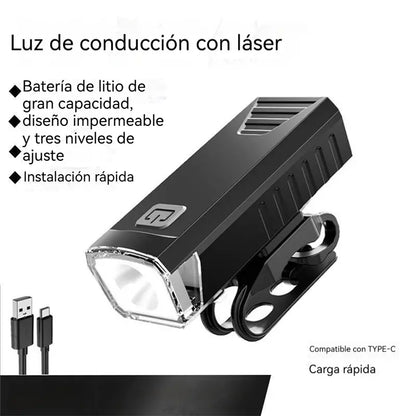 🚴‍♂️ Faro LED recargable e impermeable para bicicleta con clip – Brillante y duradero【Compra 1 y llévate 1 gratis】