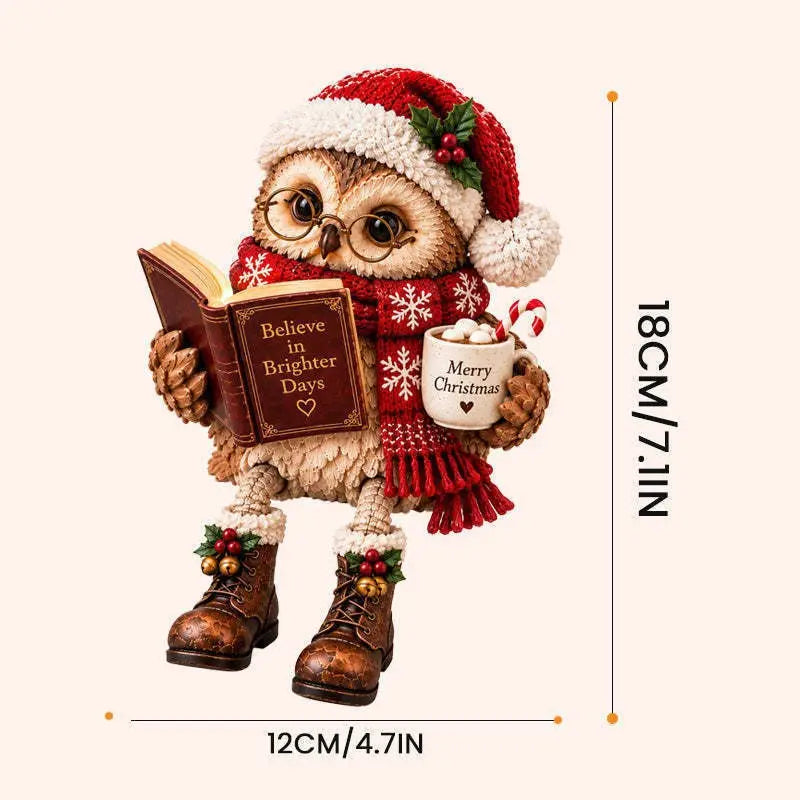 Búho decorativo – amante de los libros (para estantería)