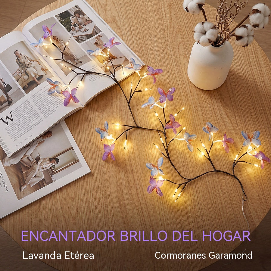 ✨ Luces LED Flexibles en Forma de Enredadera con Mariposas – Decora tu Hogar con un Ambiente Mágico y Cálido 🦋💡