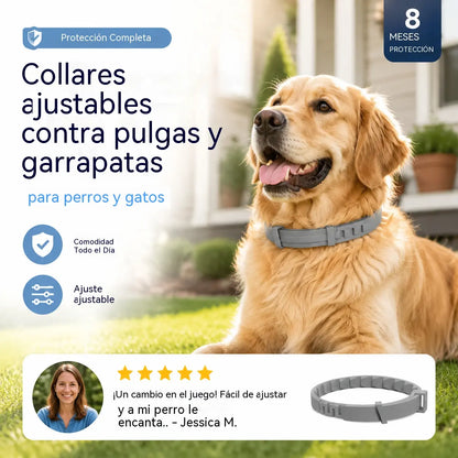 【2PCS】Collar repelente de mosquitos de tamaño ajustable para mascotas, perros y gatos.