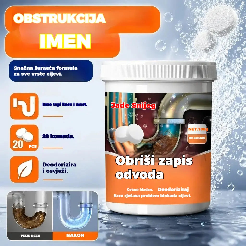 【2 komad 】Snažne šumeće tablete za čišćenje koje brzo otapaju začepljenja uzrokovana masnom kosom, odčepljuju odvode; također su dezodorirajuće i antibakterijske.