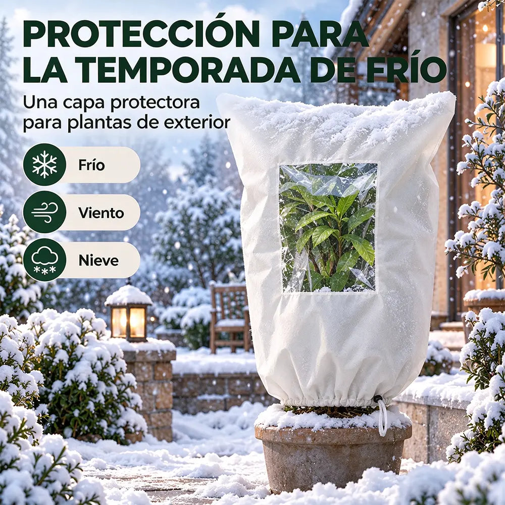 ⏳🔥¡50% DE DESCUENTO POR TIEMPO LIMITADO! ⏰IMPRESCINDIBLE PARA EL JARDÍN EN INVIERNO | Funda protectora contra heladas: cubierta transpirable y reutilizable para arbustos, macetas y árboles jóvenes.