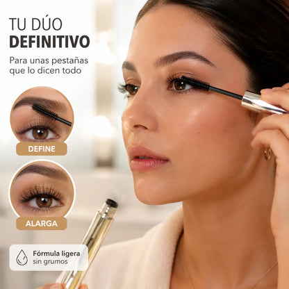💥🔥【2 piezas】—🤩Opción más popular🔥Oferta especial 2026🔥Set de máscara de pestañas súper alargadora y rizadora