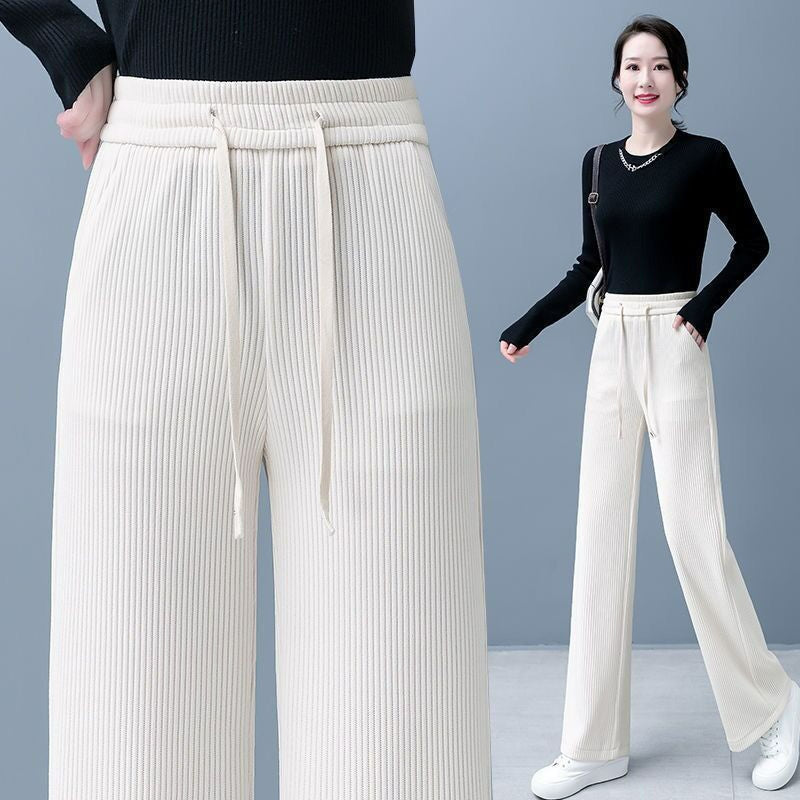 【M-3XL】【40-110KG】Nové dámske elastické voľné nohavice