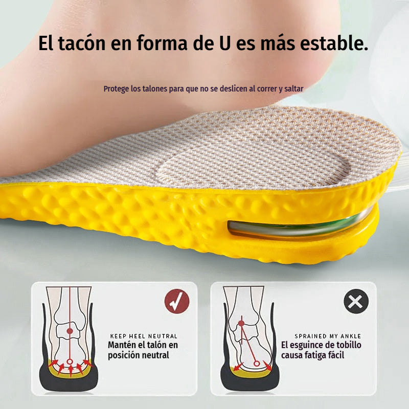 💥【Compra uno y llévate otro gratis】2 pares 👟Plantillas cómodas con cojín de aire y efecto de aumento de estatura 📈