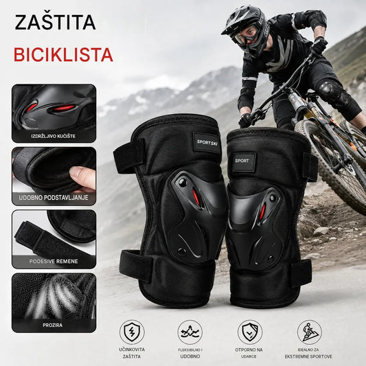 🏍️ ¡Aprovecha ahora con un 40% de descuento! 🛡️ Conjunto de rodilleras y coderas para moto: resistentes a los impactos, con correas ajustables y forro transpirable. Imprescindibles para tu seguridad al conducir, patinar o montar en bicicleta. 💪