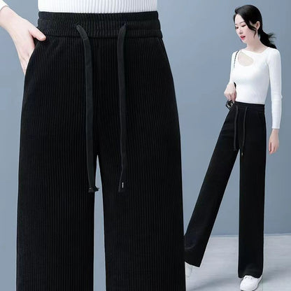 【M-3XL】【40-110KG】Nové dámske elastické voľné nohavice