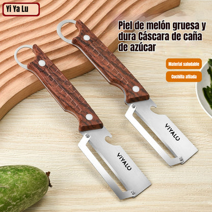✅Compra 1, llévate 1 gratis (dos artículos)🧅🔪 Pelador de cocina multifuncional 3 en 1: ¡Pela, pica verduras, corta carne y abre botellas! 🔥