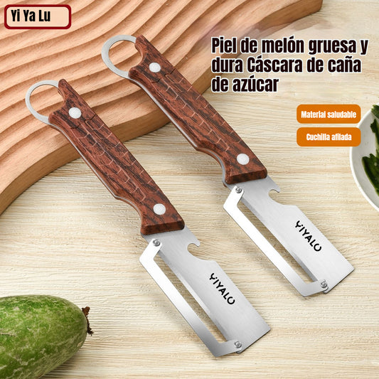 ✅Compra 1, llévate 1 gratis (dos artículos)🧅🔪 Pelador de cocina multifuncional 3 en 1: ¡Pela, pica verduras, corta carne y abre botellas! 🔥