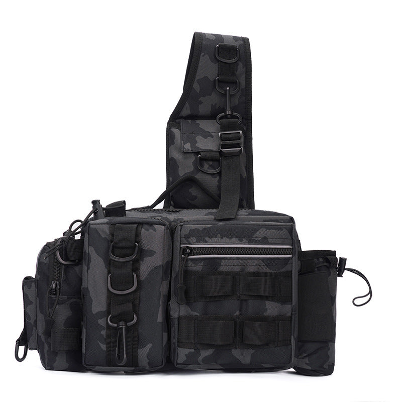 Riñonera táctica multifuncional para hombre: múltiples bolsillos, gran capacidad, ligera, cómoda, impermeable, ideal para viajes, acampada y pesca.