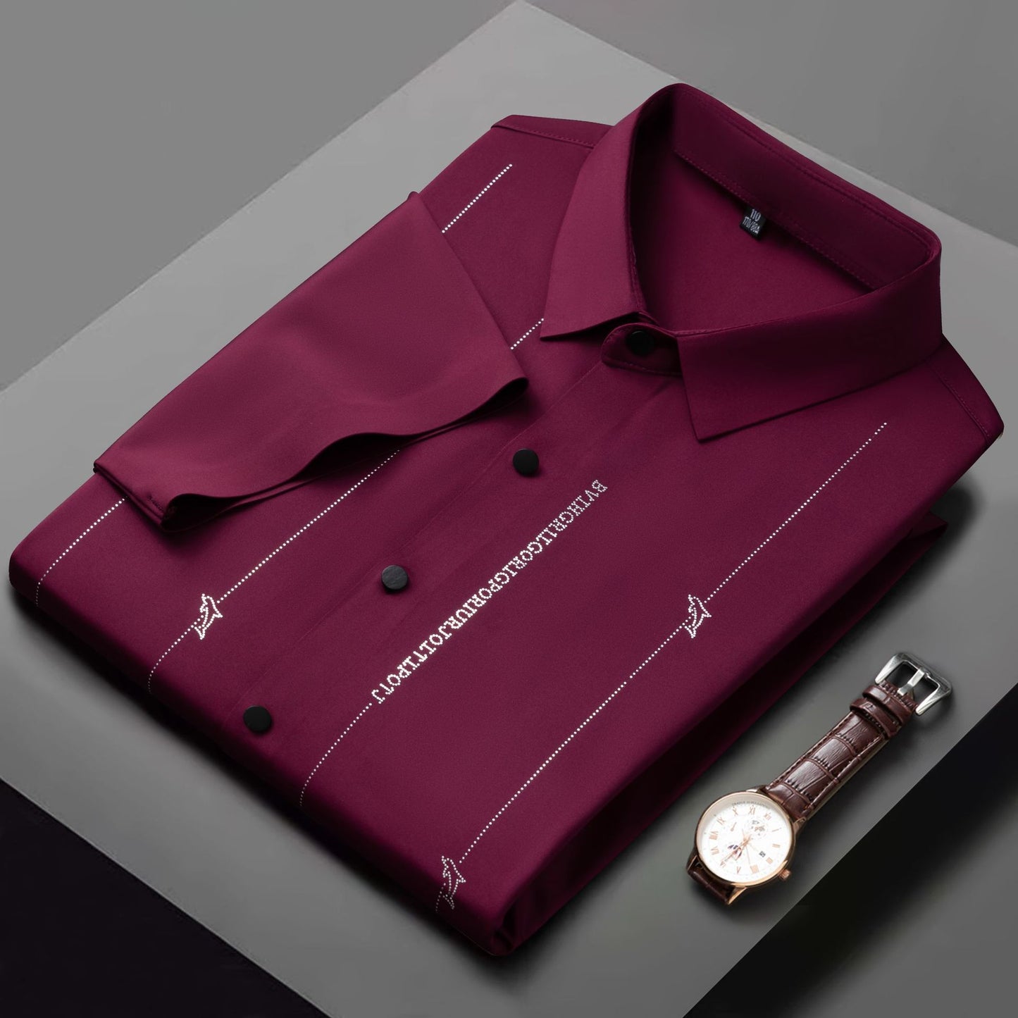 【M-4XL】Camisa de manga corta con alta elasticidad, sin arrugas y sin necesidad de planchar.