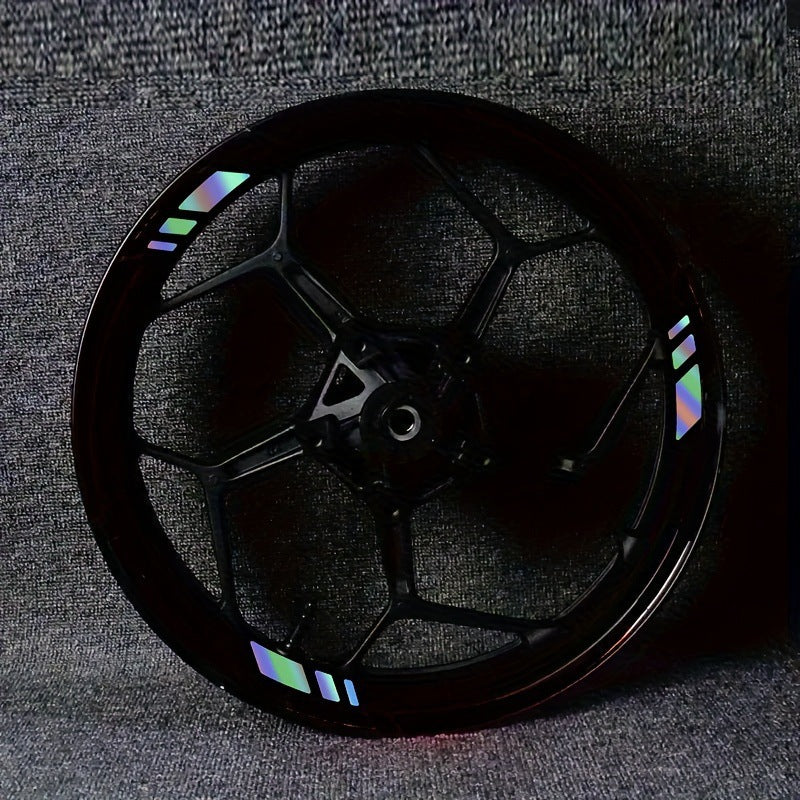 🚲【2 piezas】⚠Pegatinas reflectantes para ruedas de motocicleta