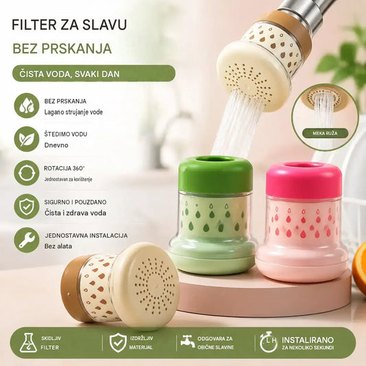 【 3 komada】💦 Filter za slavinu bez prskanja -360° – Uštedite vodu i perite bolje