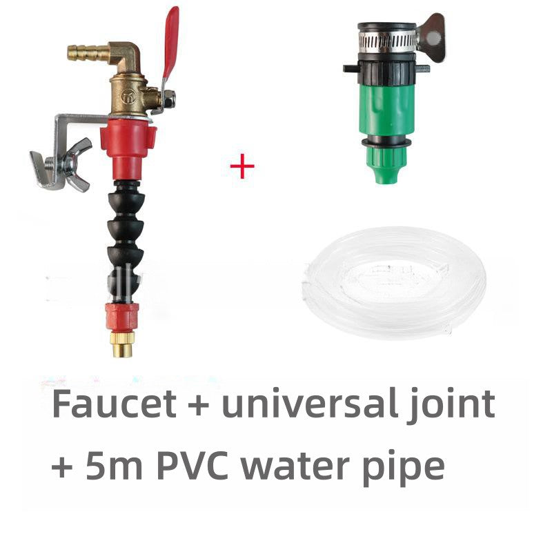 【Cabezal de aspersor + junta de conversión + tubería de agua de 5 metros】Cortador de agua + tubería de agua de PVC