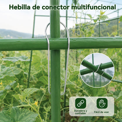 🔥【Compre 15 y obtenga 15 gratis】Hebilla fija de escalada de ratán, hebilla de conexión de poste de soporte, hebilla de plantación de alambre de plantación