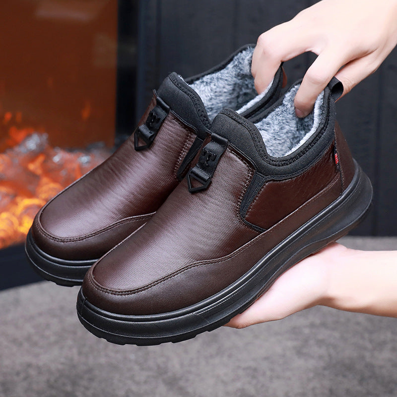 【39-44】Botas de invierno nuevas para hombre, de terciopelo y algodón grueso.