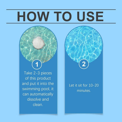 🏊‍♂️ Pastillas limpiadoras para piscinas para un agua cristalina: ¡Echa unas gotas, disuelve y sumérgete! 🌊✨