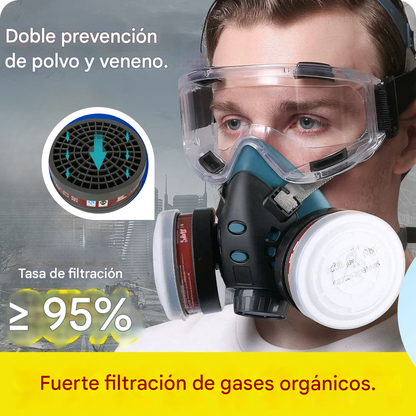 🔥🔥Mascarilla industrial con carbón activado, protege contra el polvo, los humos y la pintura tóxica.