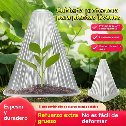 【20 piezas 】Plántulas de melón, plántulas de hortalizas, cubiertas vegetales: conservación térmica, protección contra aves, insectos