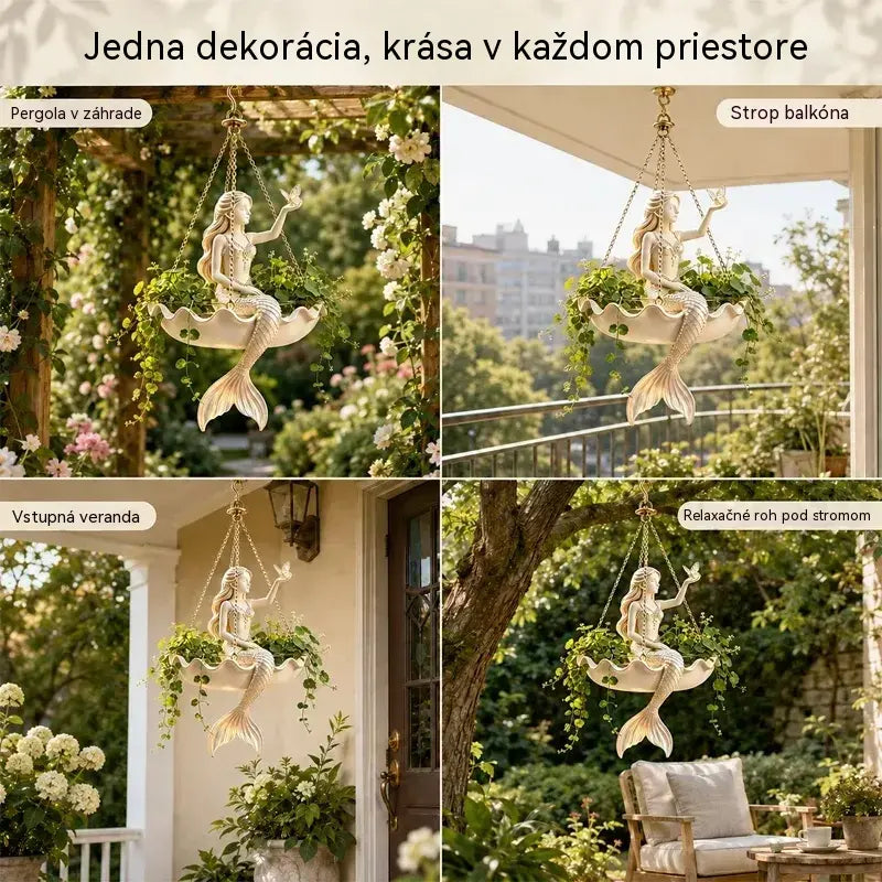 ✨ Premeňte svoju záhradu na rozprávku! Dekoratívny závesný kvetináč s umeleckým rozprávkovým dizajnom! 🌸🧚‍♀️