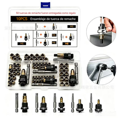 🔥🚗🧰 Juego de tuercas remachables, piezas de reparación de automóviles