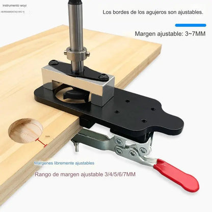 【🔥1 juego de 6 piezas】Abridor de agujeros para bisagras de carpintería, localizador de agujeros para bisagras de puertas de armarios de 35 mm