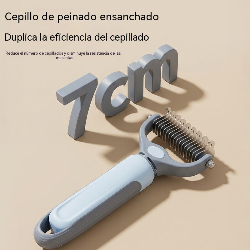 【2 pieza 27 euros】Peine de acero inoxidable de doble cara para el cuidado de mascotas, peine para desenredar y reducir el cabello de gatos y perros.