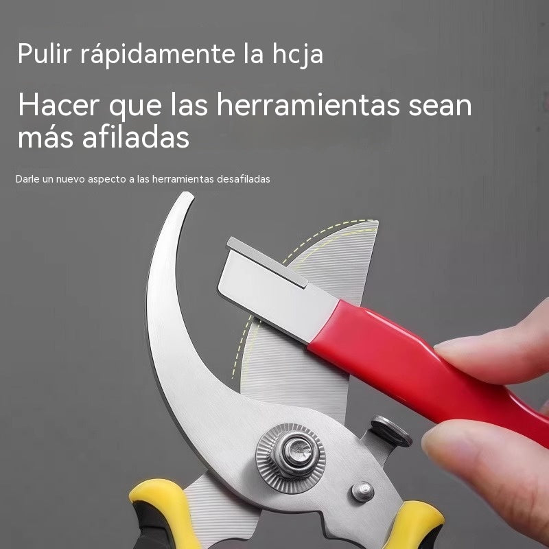 【2 pieza】Afilador de cuchillos portátil y rápido para tijeras de jardín, cuchillos de cocina y raspadores.