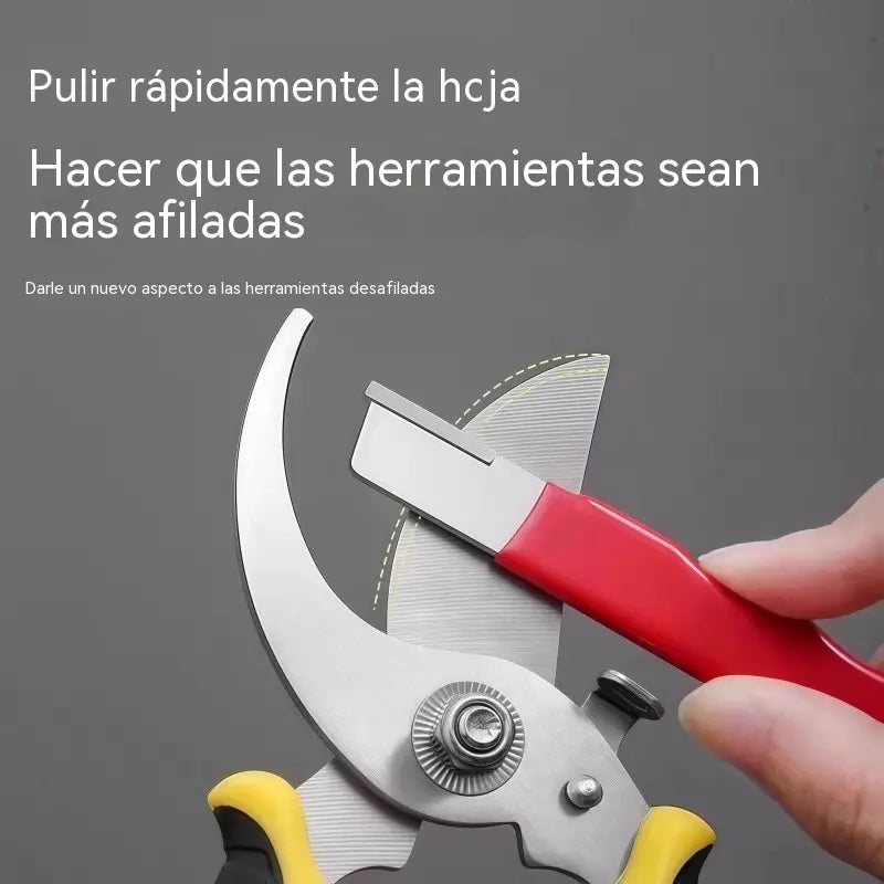 【2 pieza】Afilador de cuchillos portátil y rápido para tijeras de jardín, cuchillos de cocina y raspadores.