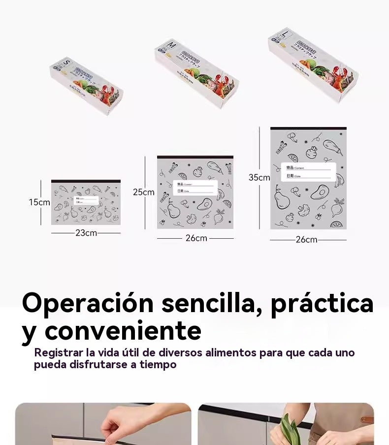 【30 piezas 24 euros】Bolsas de papel de aluminio antibacterianas para conservar alimentos en el hogar, súper prácticas de usar, con un excelente efecto de conservación.