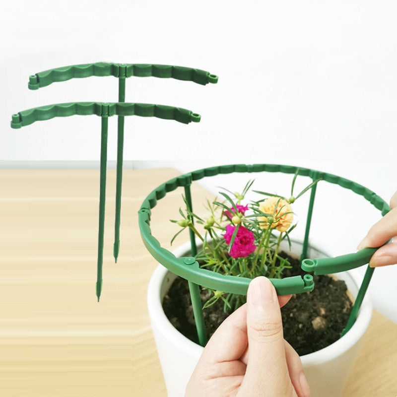 💯【20 piezas】Soportes interconectables para plantas: anillos modulares para colgar flores y tallos caídos 🌱🔄
