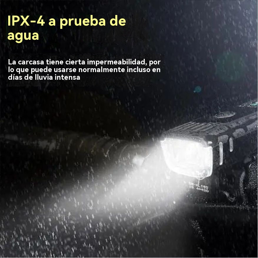 【50% DE DESCUENTO】Faro para bicicleta, luz nocturna, linterna potente, resistente a la lluvia, superbrillante, ideal para bicicletas de montaña de estudiantes.