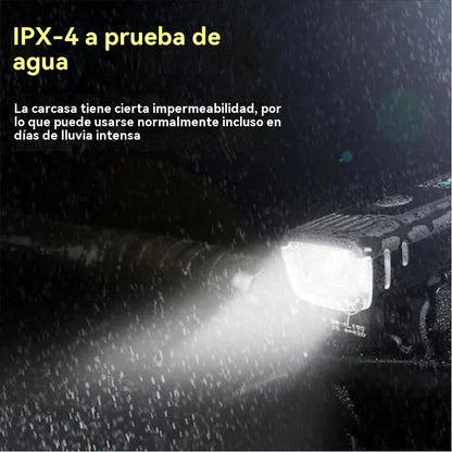 【50% DE DESCUENTO】Faro para bicicleta, luz nocturna, linterna potente, resistente a la lluvia, superbrillante, ideal para bicicletas de montaña de estudiantes.