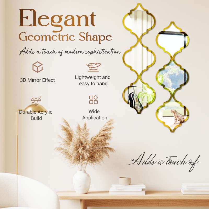 🔥50% de descuento por tiempo limitado🔥9 pegatinas de pared de rombos de espejo acrílico 3D