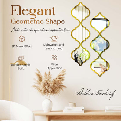 🔥50% de descuento por tiempo limitado🔥9 pegatinas de pared de rombos de espejo acrílico 3D