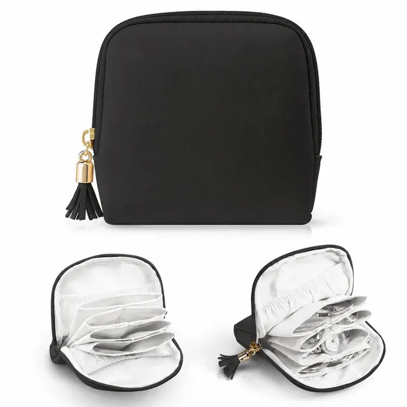 👝✨ Mini neceser multifuncional para mujer, ideal para guardar cosméticos, pintalabios, joyas y monedas.