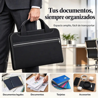 📁🔥 Carpeta Organizadora de Documentos de 13 Compartimentos | Bolsa de Gran Capacidad Resistente al Agua y al Calor para Documentos y Recibos