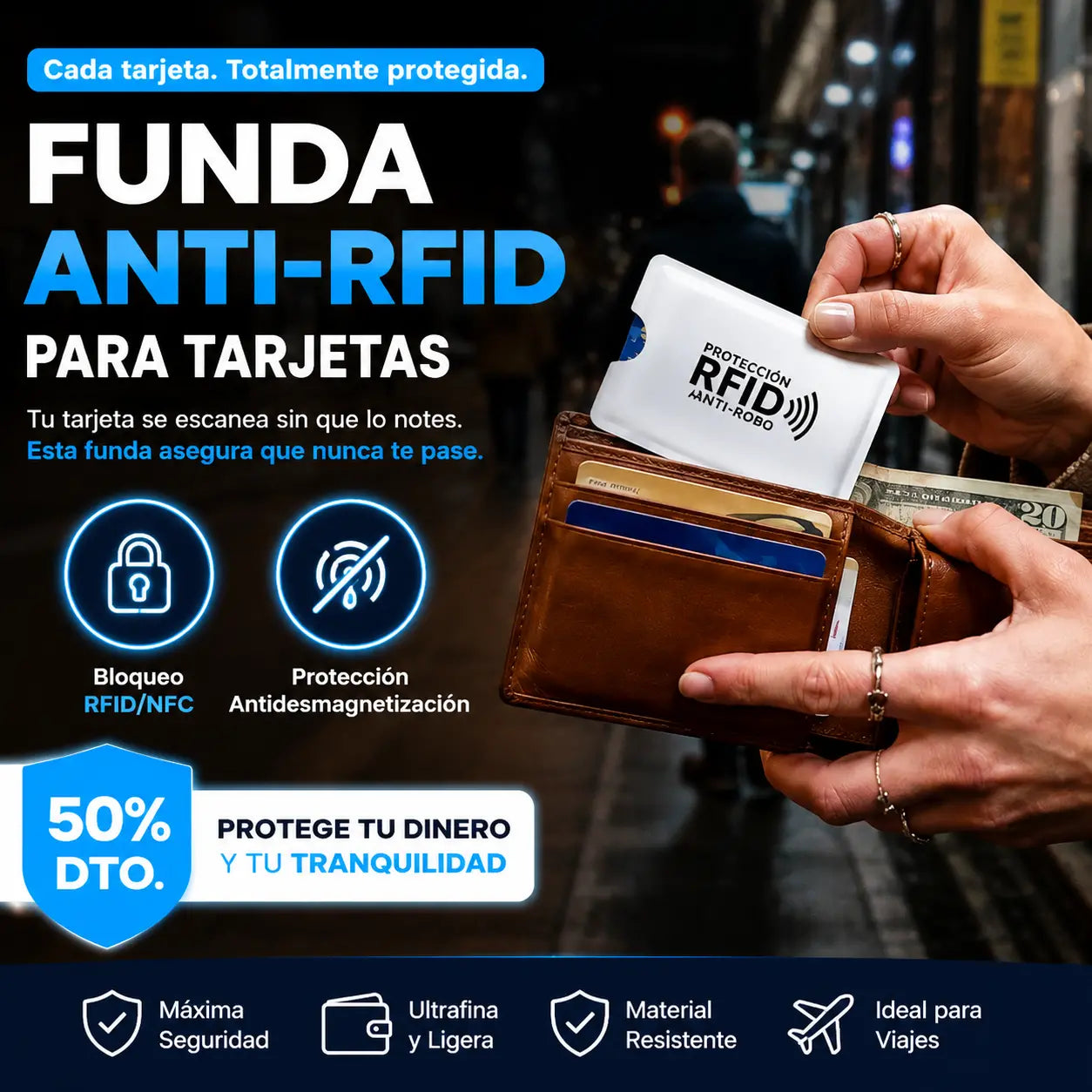 30%OFF🔥【20 piezas】💳Funda protectora RFID para tarjetas de crédito